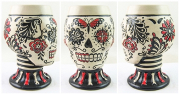 Day of the Dead Red Skull Goblet