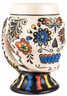 Day of the Dead Multi-color Skull Mug with Handle