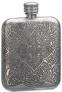 Pewter Corvellana Celtic Flask