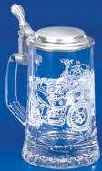 Glass Motorcycle Stein