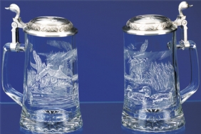 James Meger Glass Mallard Stein