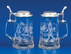 Glass Golfer Stein