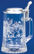 Glass Football Stein