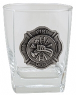 DOF Glass w/Maltese Cross Badge