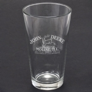 John Deere Etch White 1912 Logo All-Purpose Glass