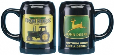 John Deere Iron Horse Black Mug