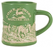 JOHN DEERE HORSE AND PLOW RAISED-RELIEF DINER MUG