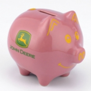 John Deere Pink Piggy Bank