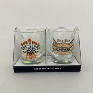 Set of 2 Jack Daniel's Shots, Spade and Fine Old
