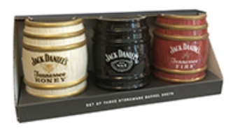 Set of 3 Jack Daniel's Stoneware Barrel Shots
