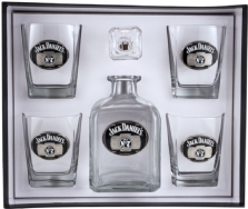 Jack Daniel's Decanter/4 DOF Set w/ Medallions