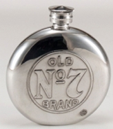 JACK DANIEL'S BUG LOGO PEWTER FLASK