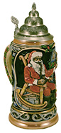 Santa by the Fireside Stein