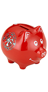 Fireman Red Piggy Bank
